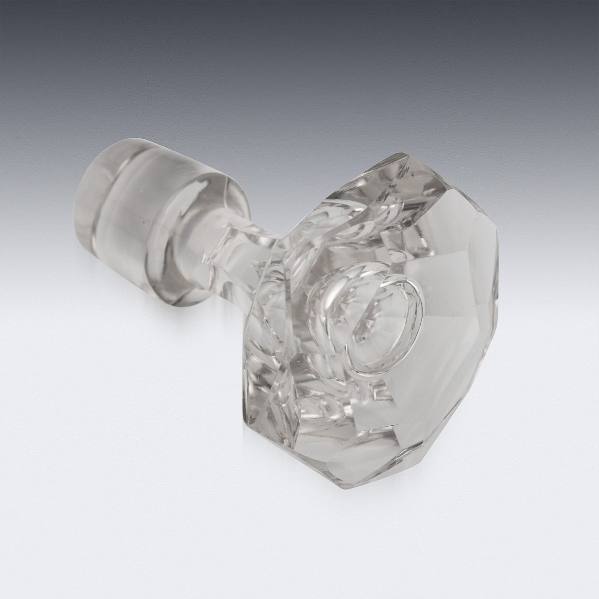PUSHKINS.COM - D11326 - STUNNING 20thC FRENCH SOLID SILVER & CUT GLASS DECANTER - 07.jpg