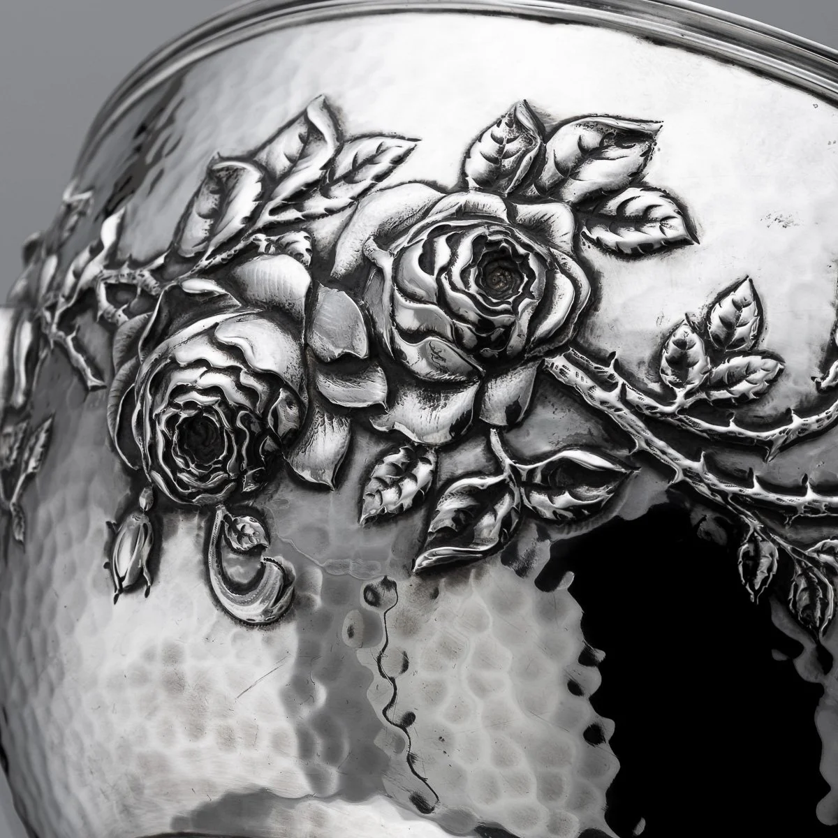 PUSHKINS.COM - C11913 - ANTIQUE 20thC SCOTTISH SOLID SILVER ROSE BOWL, GLASGOW c.1909 - 15.jpg