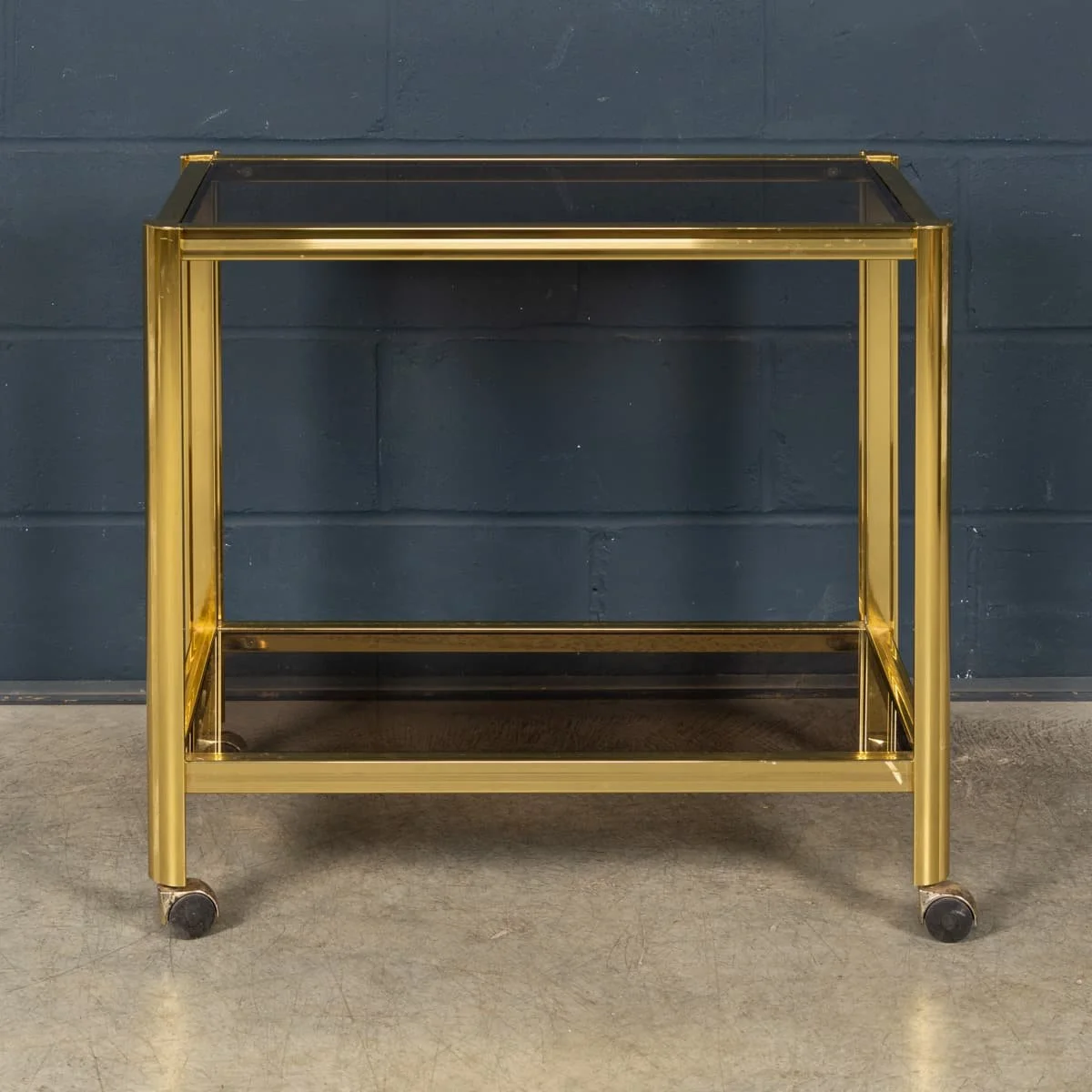 PUSHKINS.COM - B12388 - VINTAGE 20thC FRENCH GILT BRASS DRINKS TROLLEY ATTRIBUTABLE TO MAISON JANSEN - 05.jpg