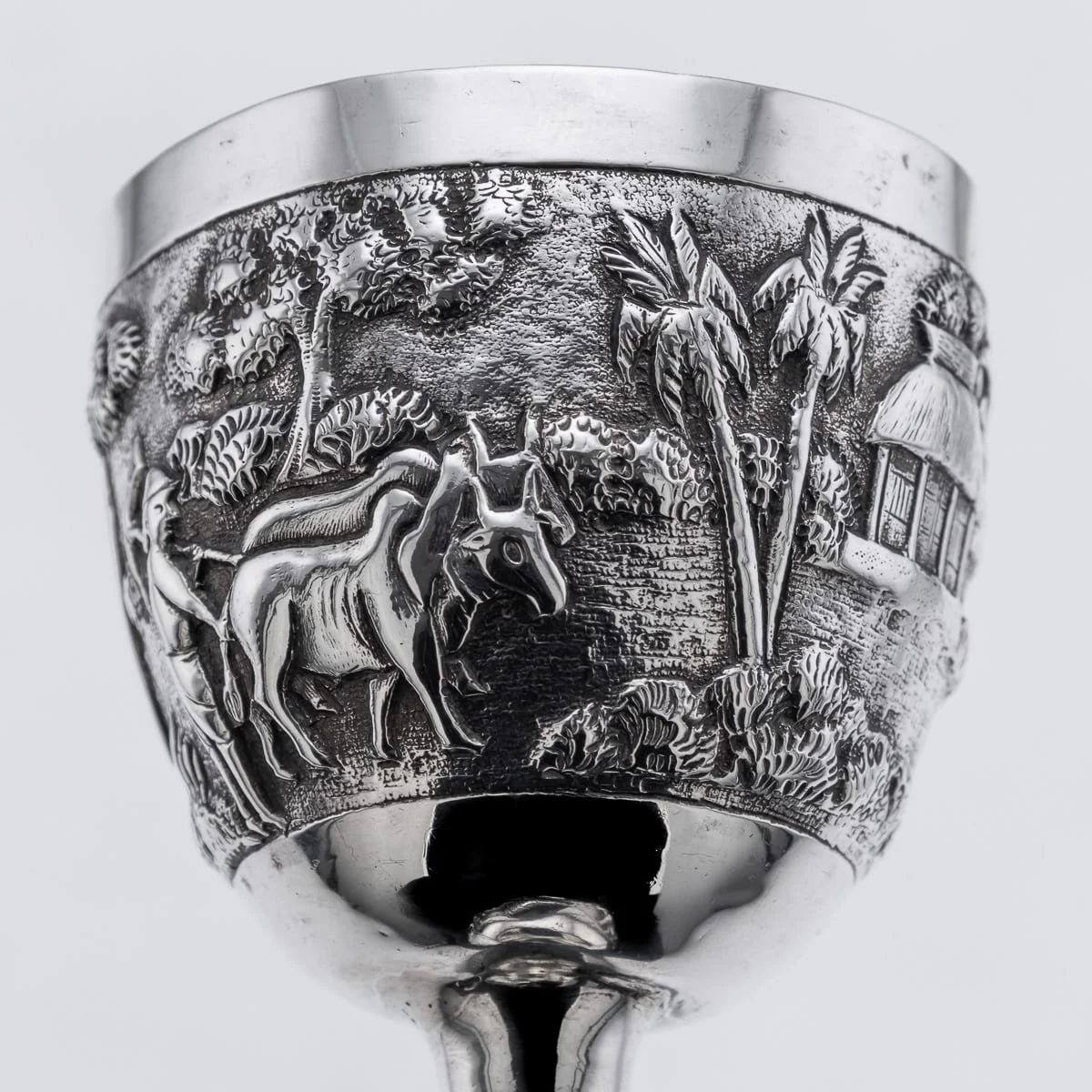 PUSHKINS.COM - A00121 - ANTIQUE 19thC INDIAN SOLID SILVER SPIRIT MEASURE, MADRAS c.1890 - 15.jpg