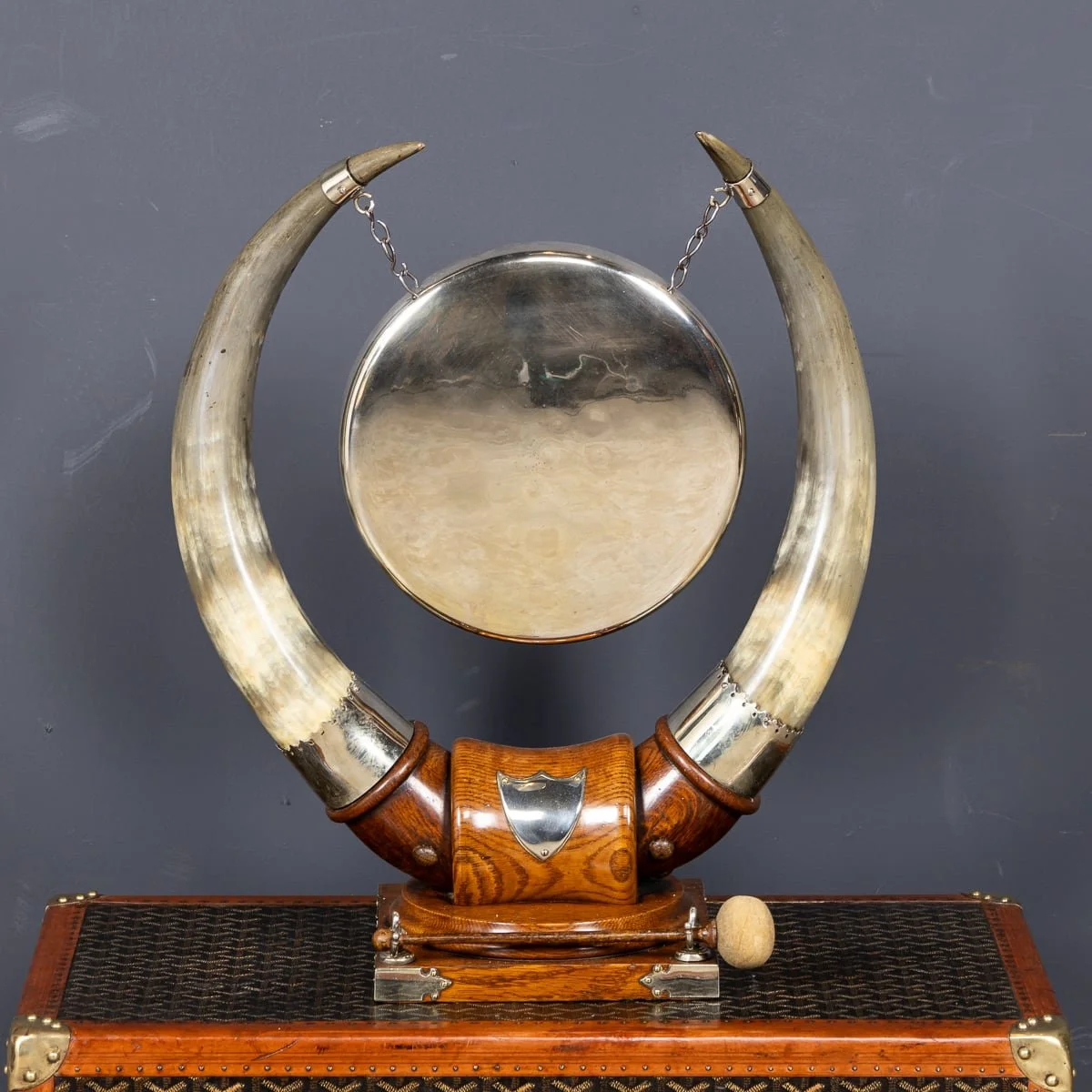 PUSHKIN'S - ANTIQUE 19thC VICTORIAN SILVER PLATED DINNER GONG, WALKER & HALL c.1890 - 2.jpg