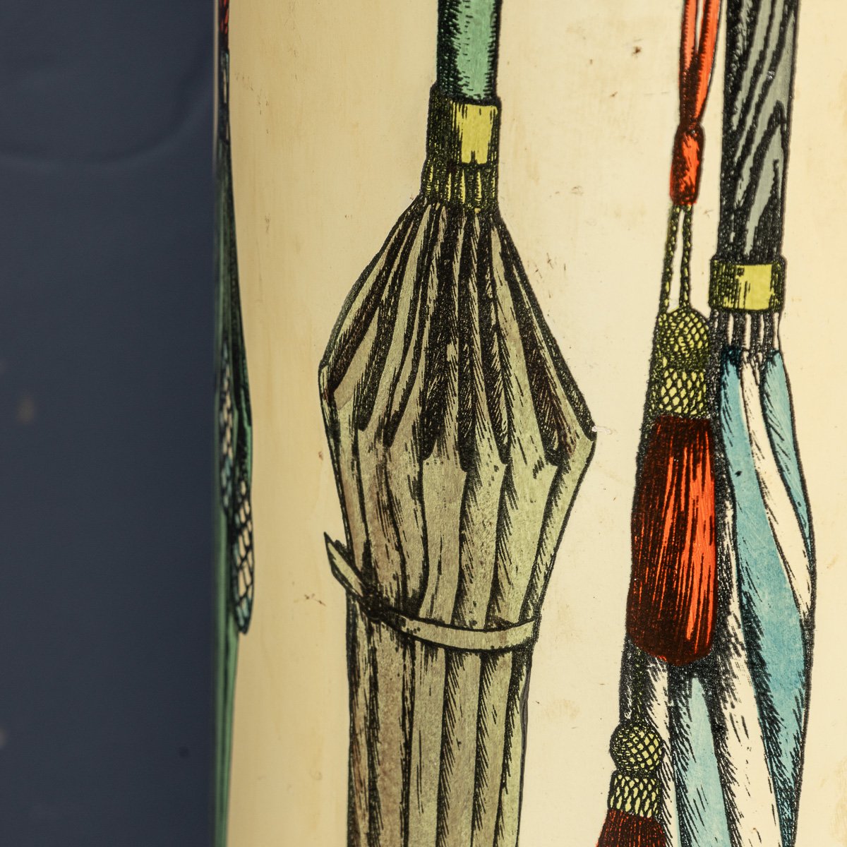 PUSHKINS.COM - D11143 - 20thC ITALIAN ROUND UMBRELLA & STICK STAND BY PIERO FORNASETTI c.1950 - 11.jpg