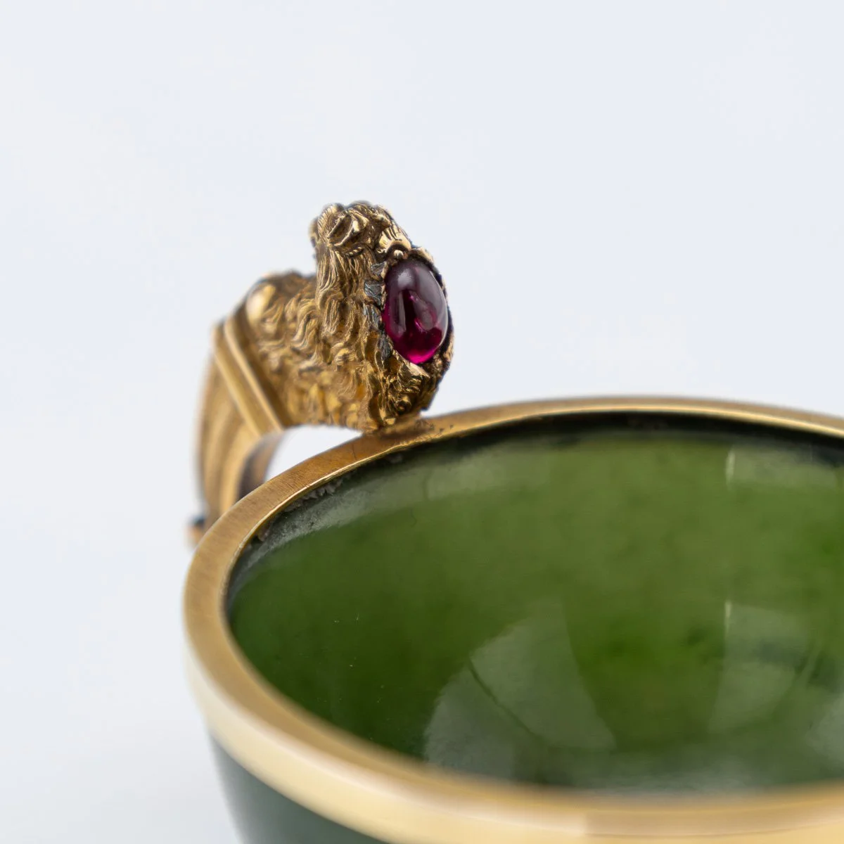 PUSHKINS.COM - J12514 - ANTIQUE 19thC FRENCH GOLD, NEPHRITE, RUBY & DIAMOND MINIATURE CUP c.1890 -11.jpg