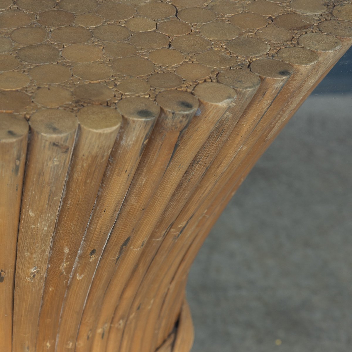 PUSHKINS.COM - B11414 - STYLISH 20thC %22SHEAF OF WHEAT%22 DINING TABLE BY MCGUIRE c.1970 - 15.jpg