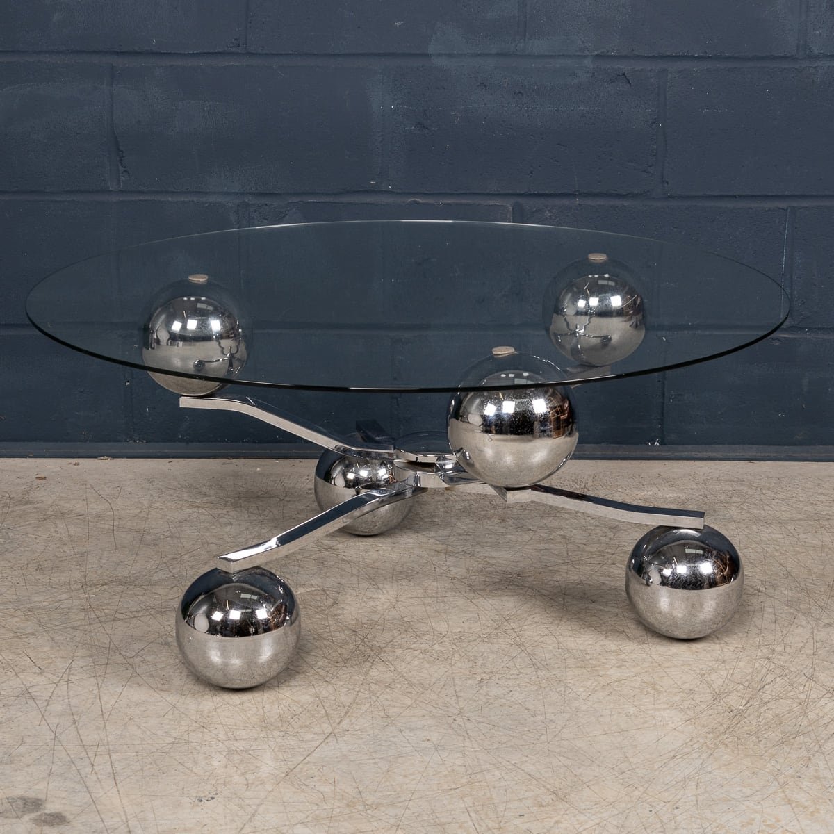 PUSHKIN'S - 20thC GERMAN %22SPACE AGE%22 CHROME COFFEE TABLE - 4.jpg