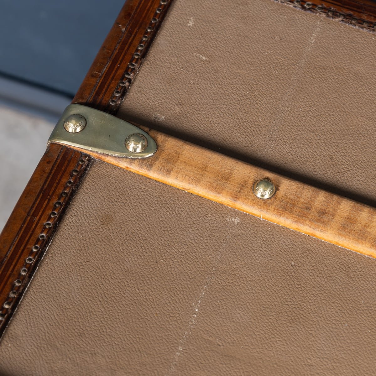 PUSHKINS.COM - ANTIQUE 20thC LOUIS VUITTON HAT TRUNK IN RARE %22VUITTONITE%22 CANVAS, FRANCE c.1900 - 1216.jpg