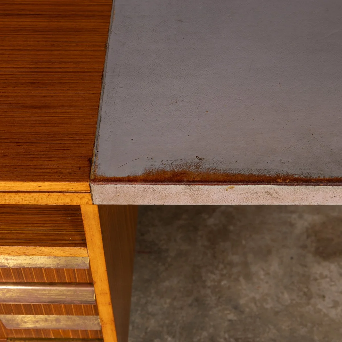 PUSHKINS.COM - Z12398 - VINTAGE 20thC BEECH AND TEAK OFFICE : STUDY DESK c.1960 - 09.jpg