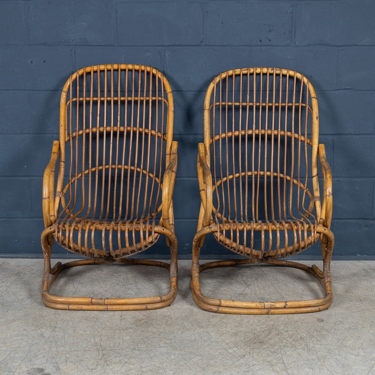 PUSHKINS.COM - B11239 - 20thC ITALIAN PAIR OF WICKER ARMCHAIRS BY TITO AGNOLI c.1960 - 04.jpg