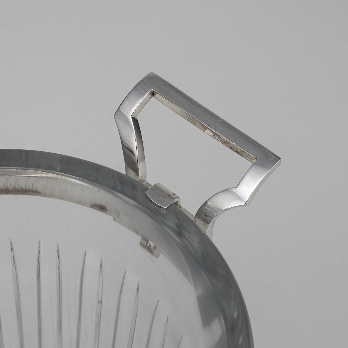 PUSHKINS.COM - D11363 - STUNNING 20thC FRENCH SILVER PLATED & BACCARAT GLASS WINE COOLER c.1960 - 07.jpg