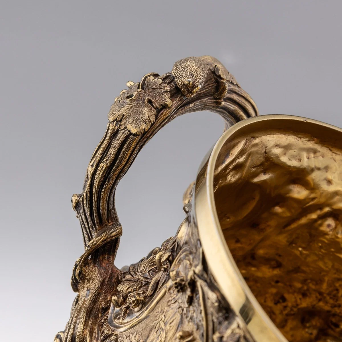 PUSHKIN'S - ANTIQUE 19thC VICTORIAN SOLID SILVER-GILT CUP & COVER, LONDON c.1893 - 41.jpg