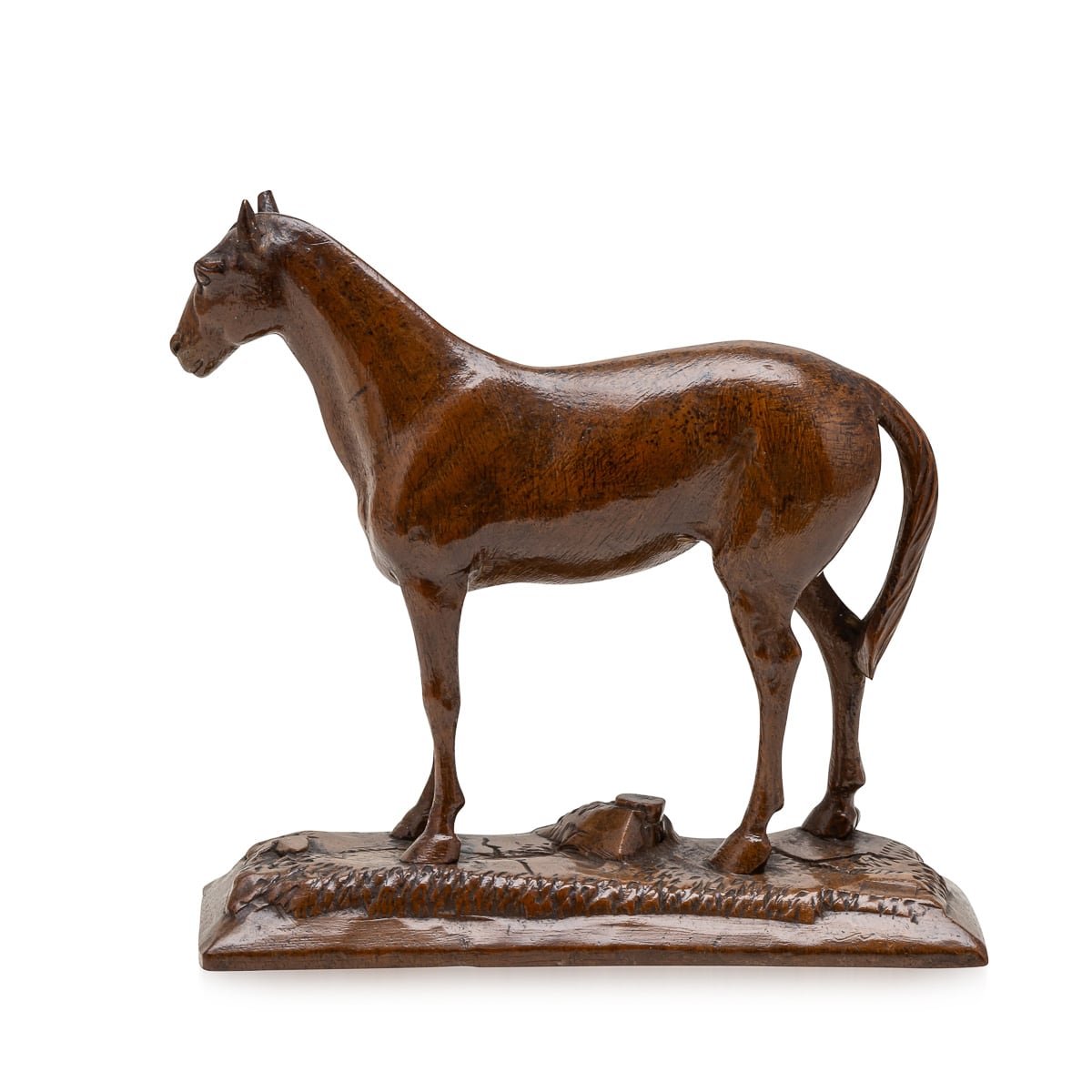 PUSHKINS.COM - ANTIQUE 20thC VICTORIAN ENGLISH CARVED WALNUT HORSE c.1900 - 1193.jpg