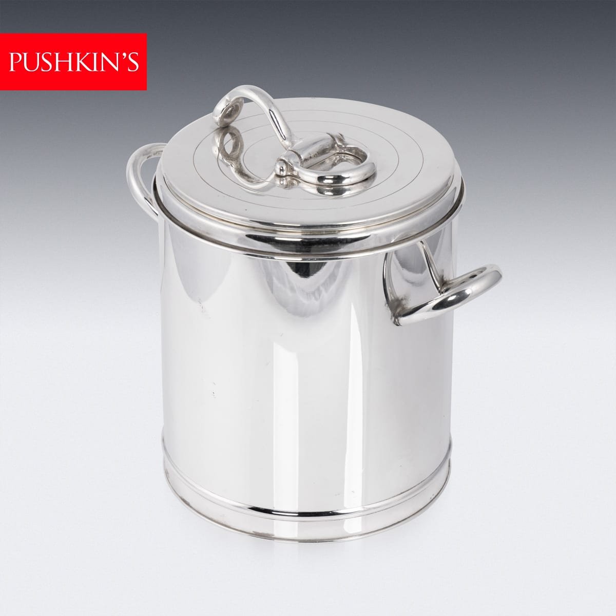 PUSHKINS.COM - B12243 - VINTAGE 20thC ITALIAN SILVER PLATED ICE BUCKET BY GUCCI c.1980 - 02.jpg