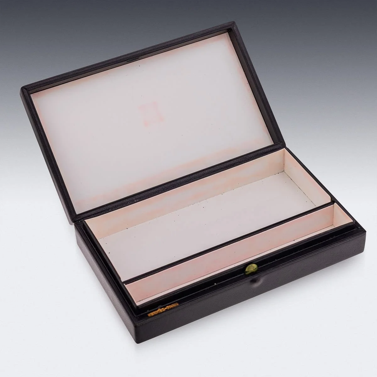 PUSHKINS.COM - C11741 - VINTAGE 20thC HERMÈS HARD SIDED BLUE LEATHER TRAVEL GROOMING SET c.1970 - 06.jpg