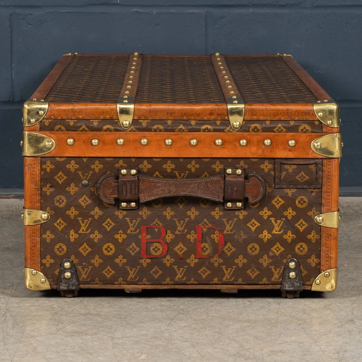 PUSHKINS.COM - B12255 - VINTAGE 20thC LOUIS VUITTON STEAMER TRUNK IN MONOGRAM CANVAS, FRANCE c.1930 - 08.jpg
