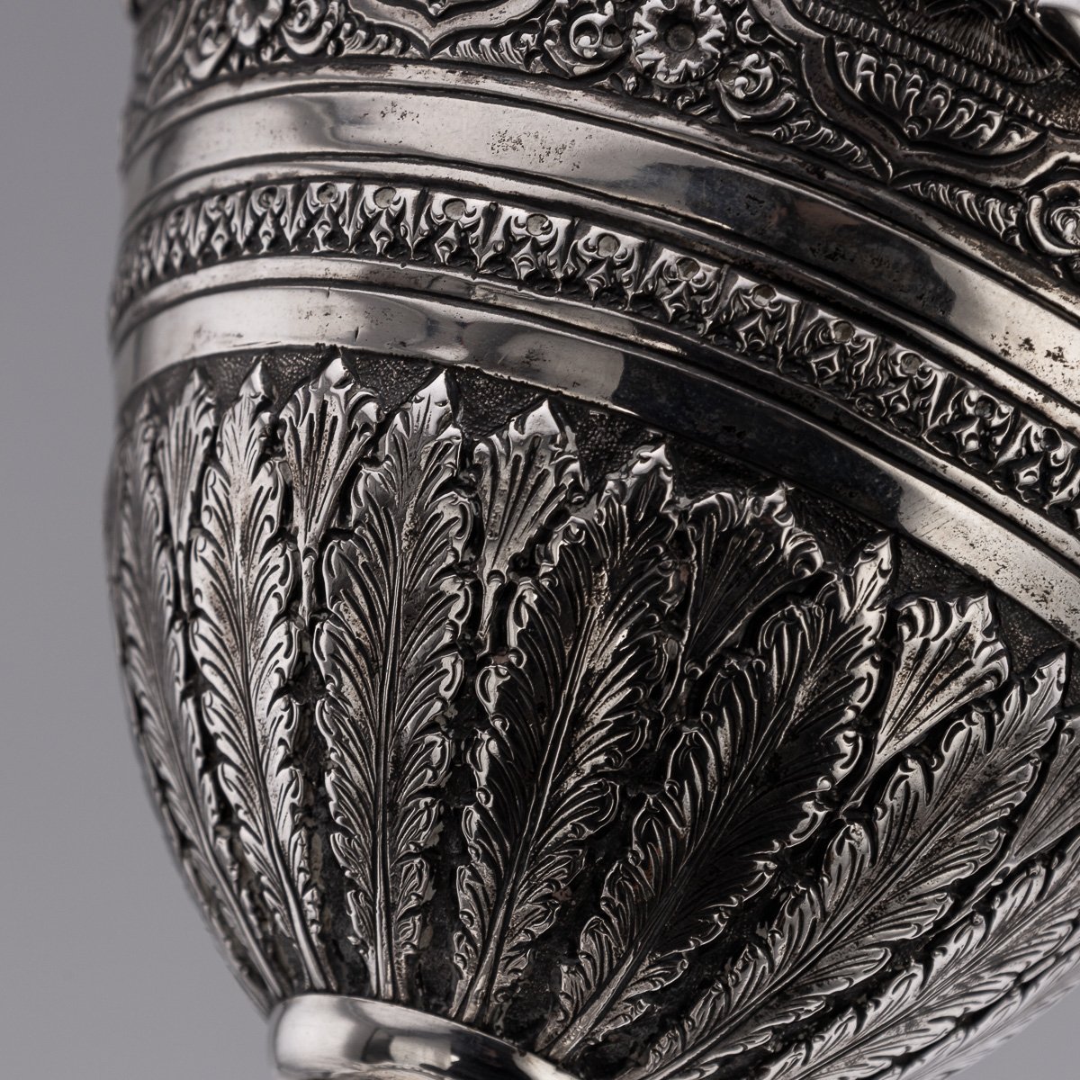 PUSHKINS.COM - A00010 - ANTIQUE 19thC INDIAN SOLID SILVER WATER EWER, MADRAS c.1890 - 21.jpg