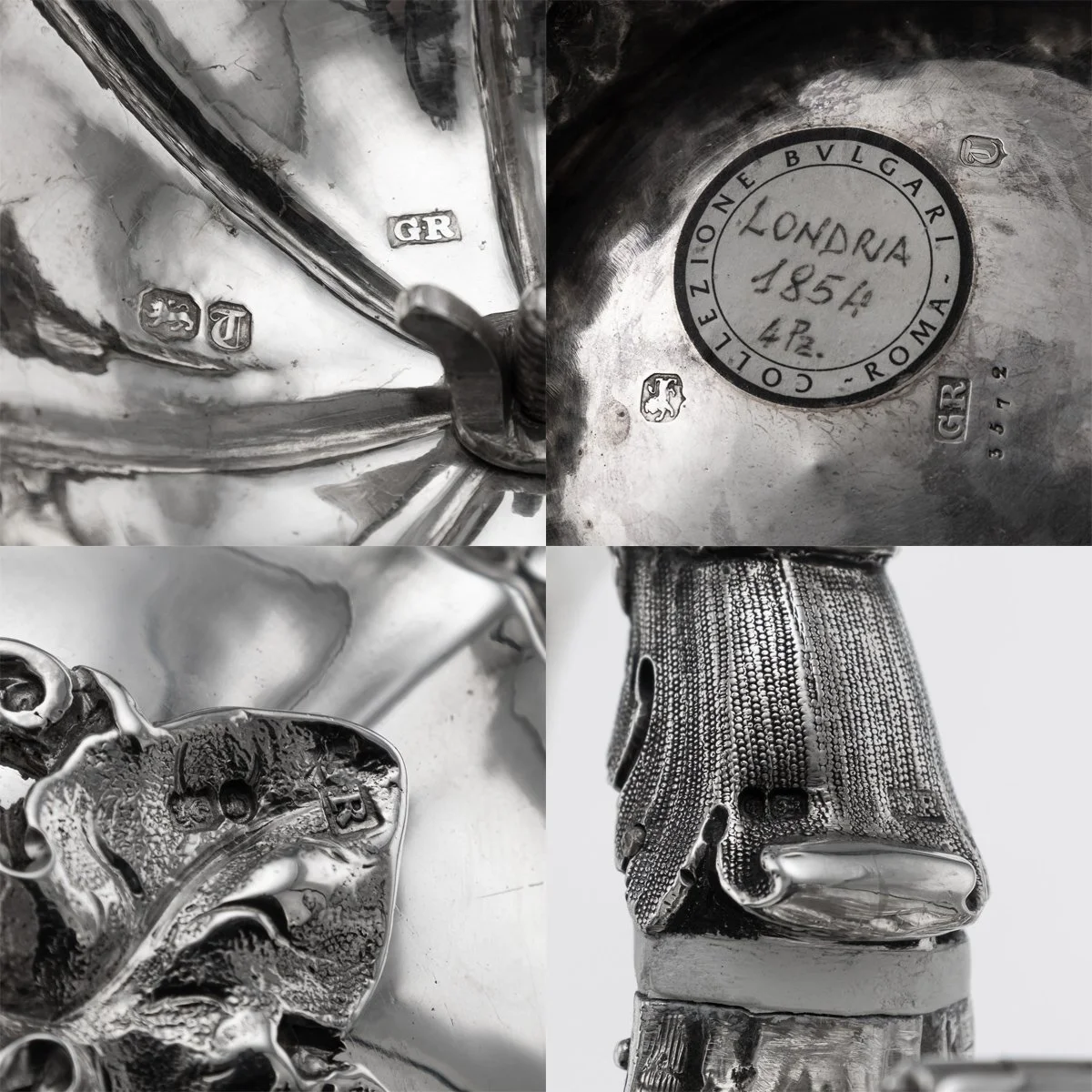 PUSHKINS.COM - A00097 - ANTIQUE 19thC VICTORIAN SOLID SILVER FOUR PIECE TEA SET, LONDON c.1854 - 43.jpg