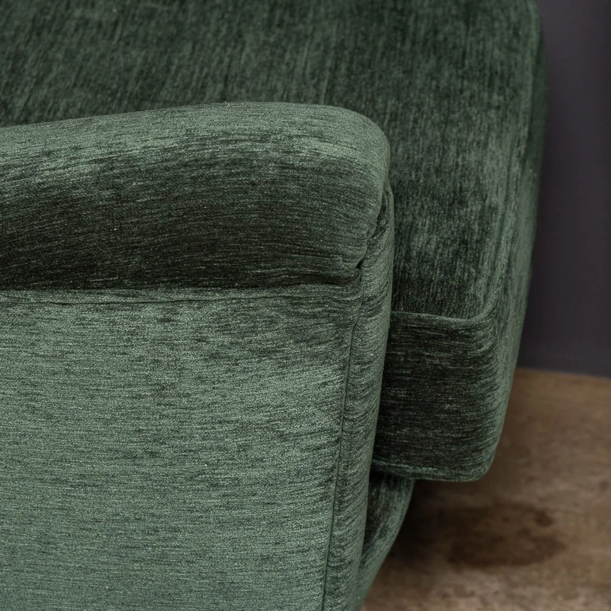 PUSHKINS.COM - D11774 - VINTAGE 20thC ITALIAN PAIR OF GREEN FABRIC ARMCHAIRS WITH OTTOMANS c.1950 - 27.jpg