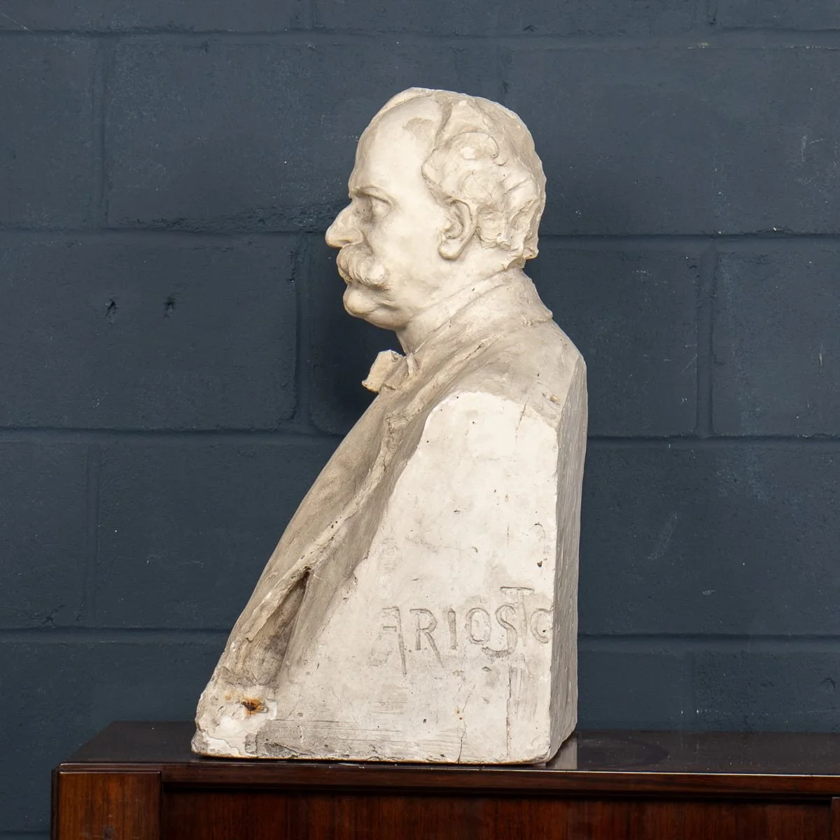 PUSHKINS.COM - B12782d - ANTIQUE 20thC ITALIAN PLASTER PORTRAIT BUST ATTRIBUTED TO RICCARDO SECCHI - 05.jpg