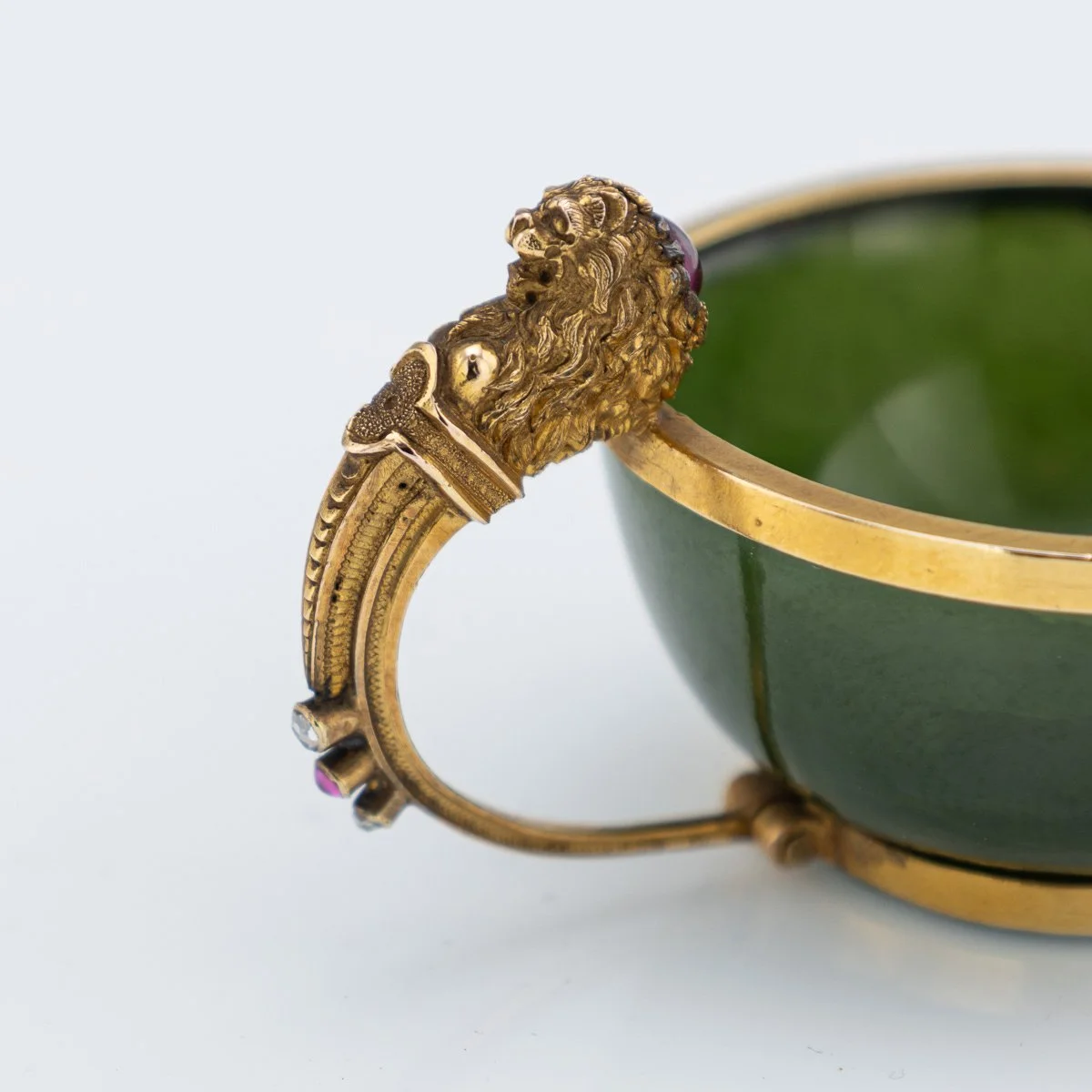 PUSHKINS.COM - J12514 - ANTIQUE 19thC FRENCH GOLD, NEPHRITE, RUBY & DIAMOND MINIATURE CUP c.1890 -09.jpg