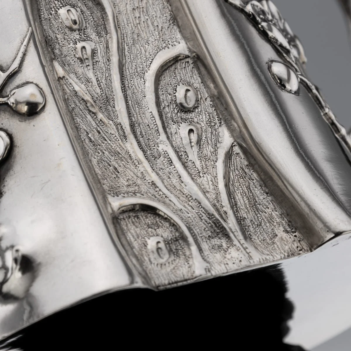 PUSHKINS.COM - ANTIQUE 20thC CHINESE EXPORT SOLID SILVER FOUR PIECE TEA SET, SINGFAT c.1900 - 33.jpg