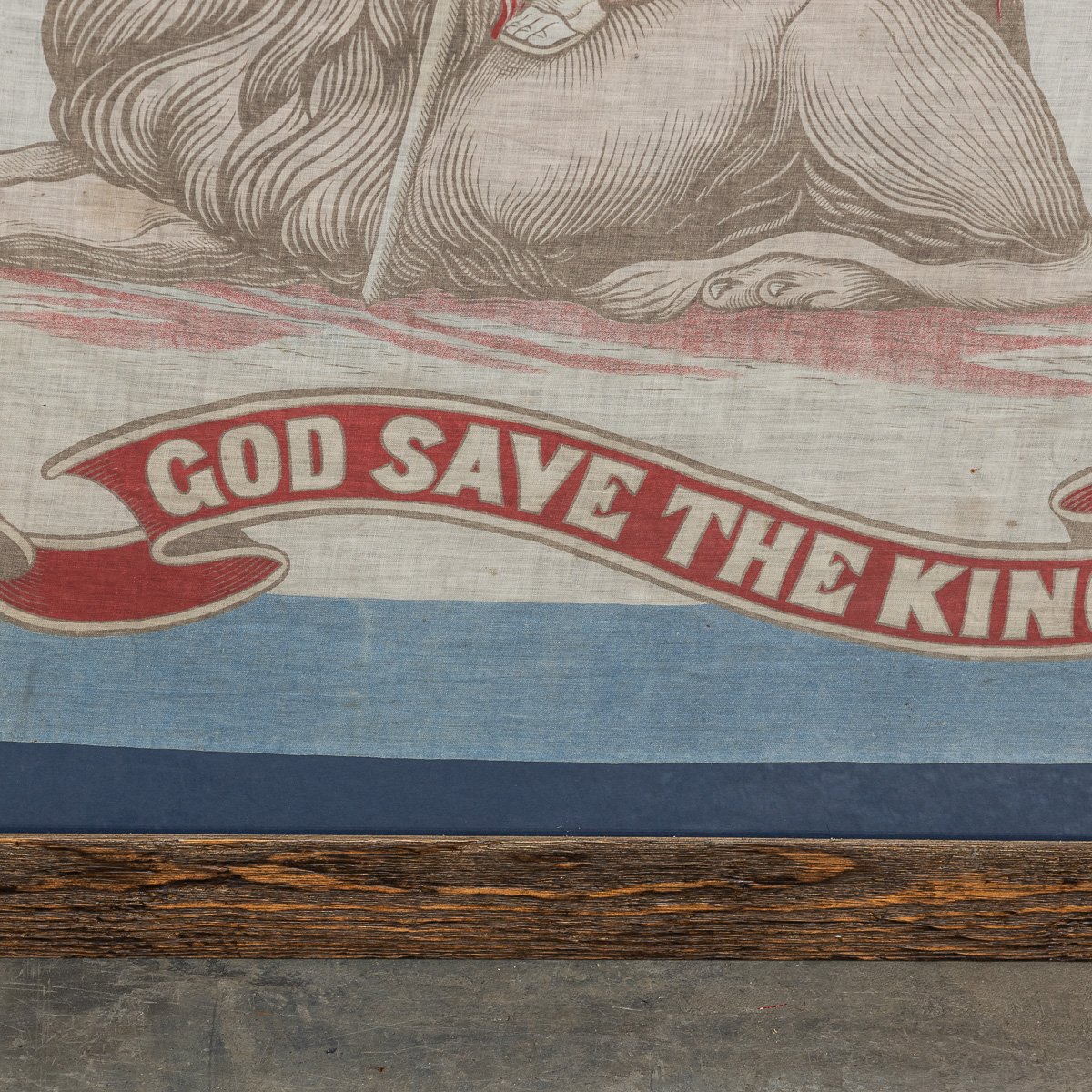 PUSHKINS.COM - D11340 - ANTIQUE 20thC FRAMED EDWARDIAN BRITANNIA FOR THE EMPIRE FLAG c.1905 - 15.jpg