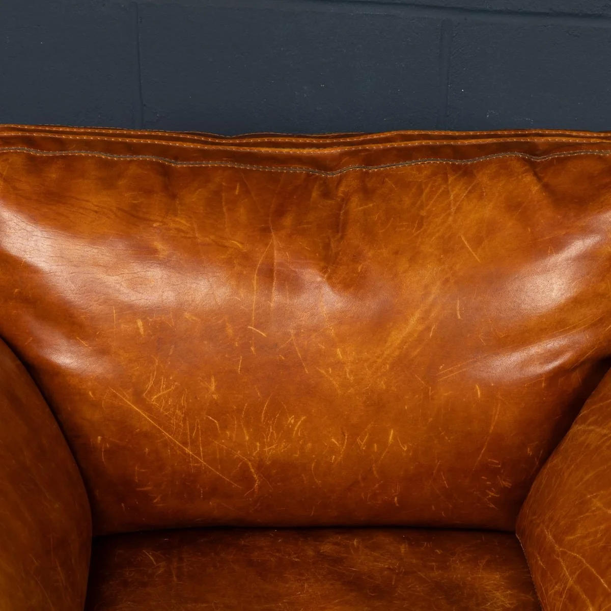 PUSHKINS.COM - B11839 - VINTAGE 20thC FRENCH PAIR OF LEATHER ARMCHAIRS IN THE MANNER OF ROCHE BOBOIS - 10.jpg