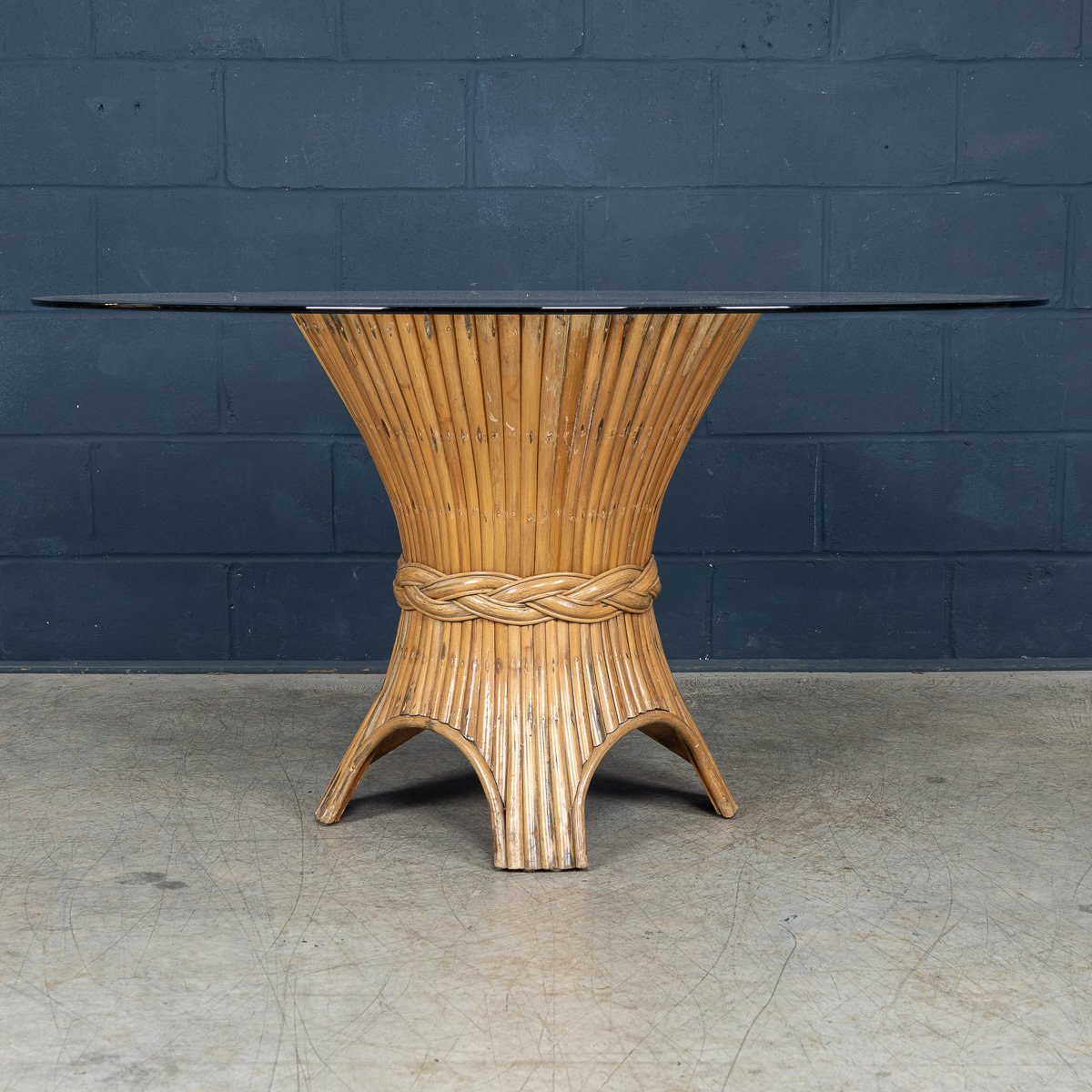 PUSHKINS.COM - B11414 - STYLISH 20thC %22SHEAF OF WHEAT%22 DINING TABLE BY MCGUIRE c.1970 - 06.jpg