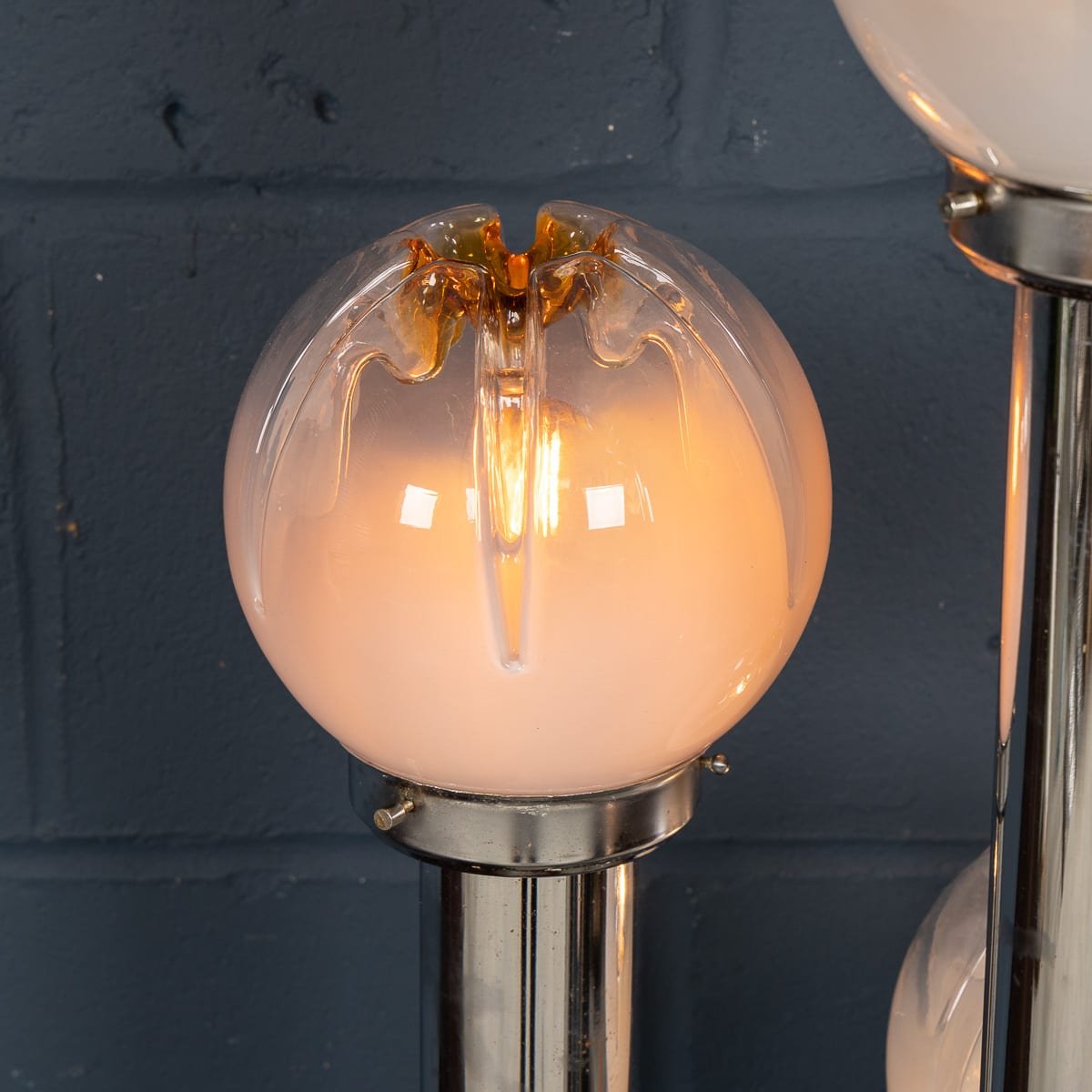 PUSHKINS.COM - B12004 - VINTAGE 20thC ITALIAN CHROME & GLASS FLOOR LAMP BY MAZZEGA c.1970 - 13.jpg