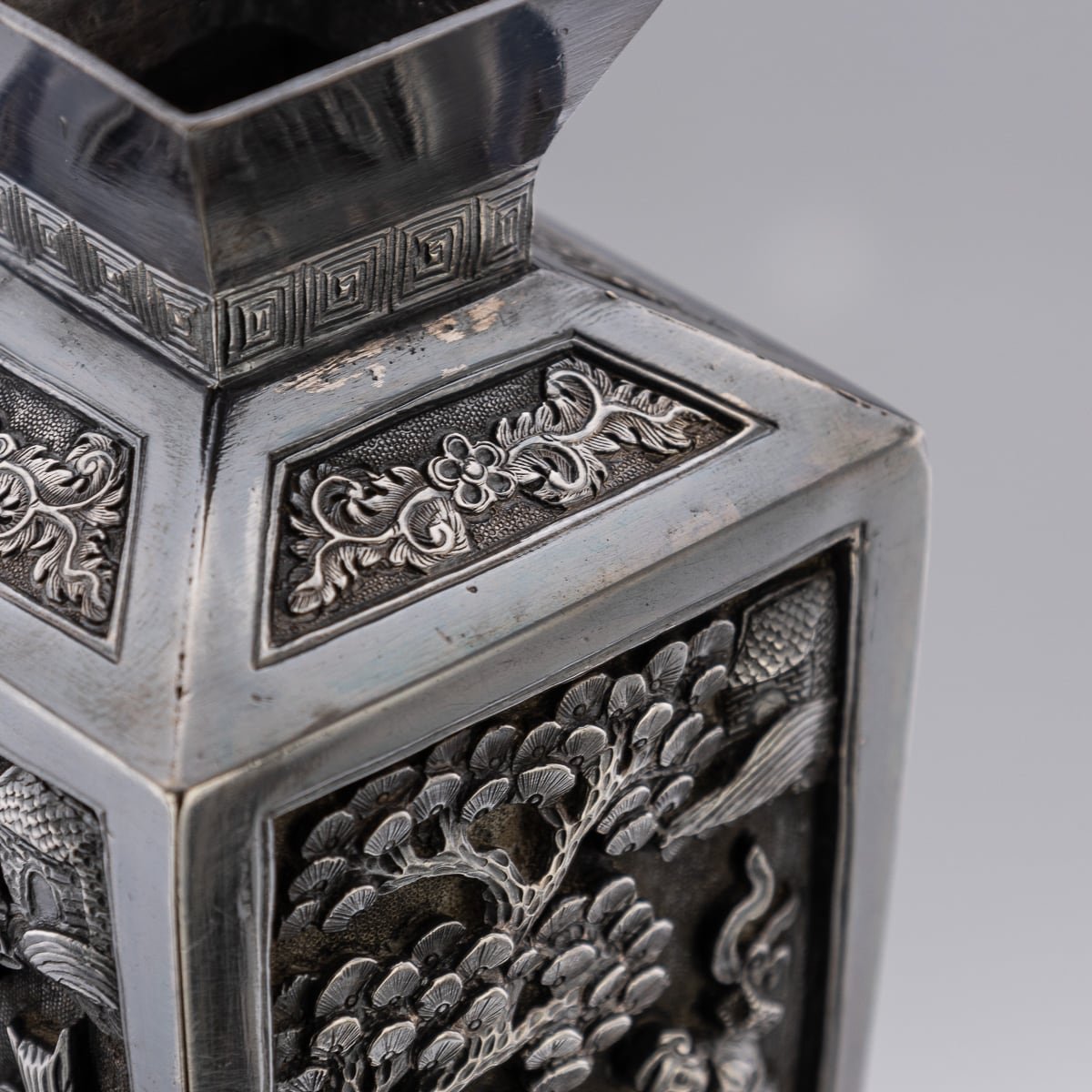 PUSHKINS.COM - ANTIQUE 19thC CHINESE EXPORT PAIR OF SOLID SILVER CANDELABRAS c.1900 - 11.jpg