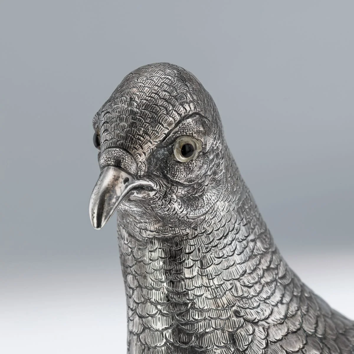 PUSHKINS.COM - A00050 - ANTIQUE 20thC GERMAN SOLID SILVER PAIR OF PHEASANT STATUES, HANAU c.1900 - 42.jpg