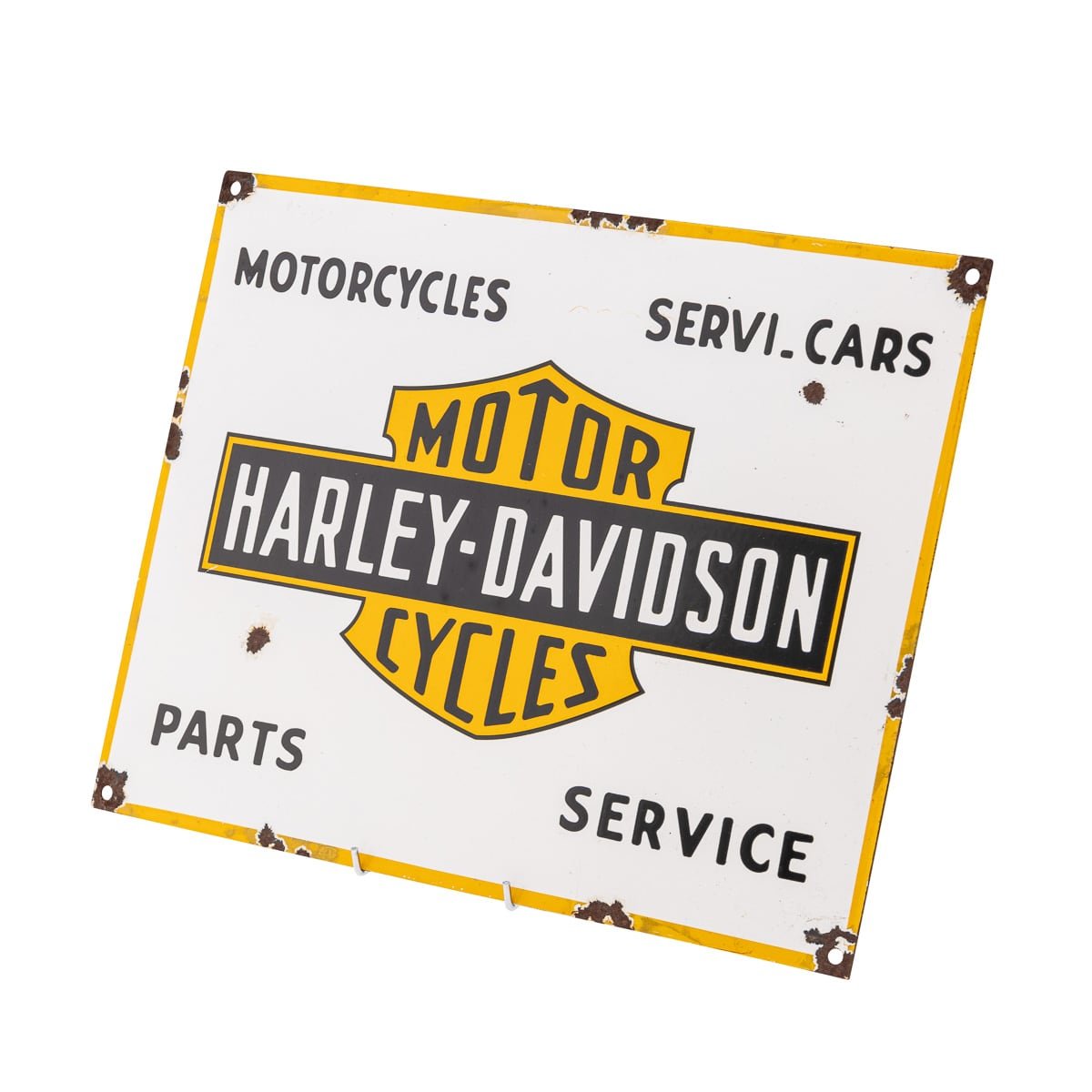 PUSHKINS.COM - A 20thC HARLEY-DAVIDSON MOTORCYCLES ENAMEL SIGN - 1191.jpg