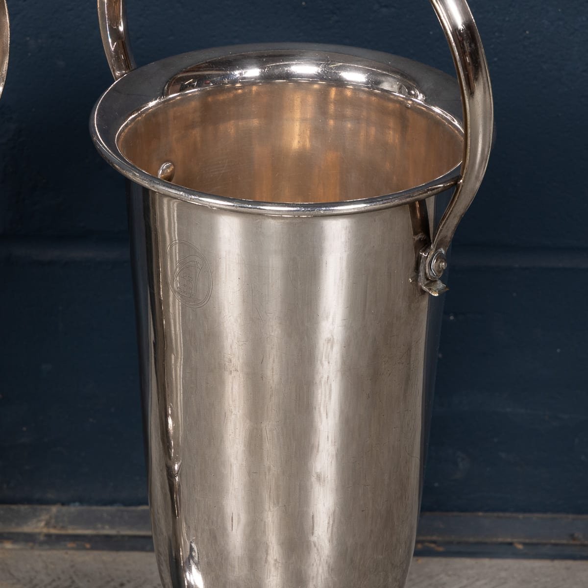 PUSHKINS.COM - B12000 - VINTAGE 20thC PAIR OF ENGLISH FLOOR STANDING SILVER PLATED WINE COOLERS - 12.jpg
