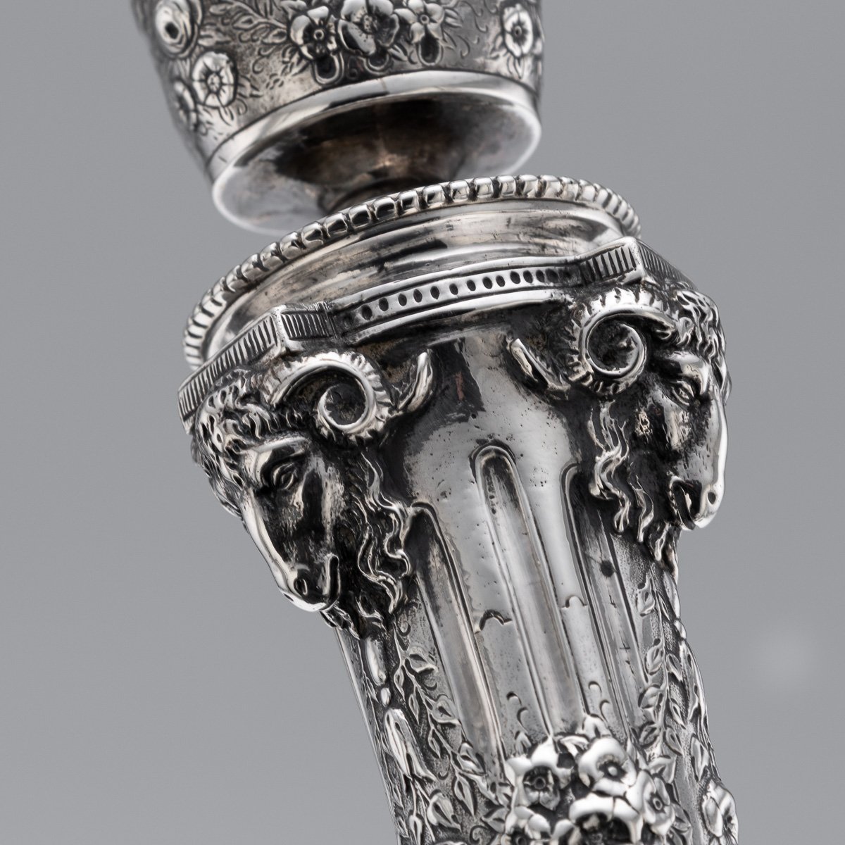 PUSHKINS.COM - J12510 - ANTIQUE 19thC GERMAN PAIR OF SOLID SILVER CANDELESTICKS, HANAU c.1870 -  16.jpg