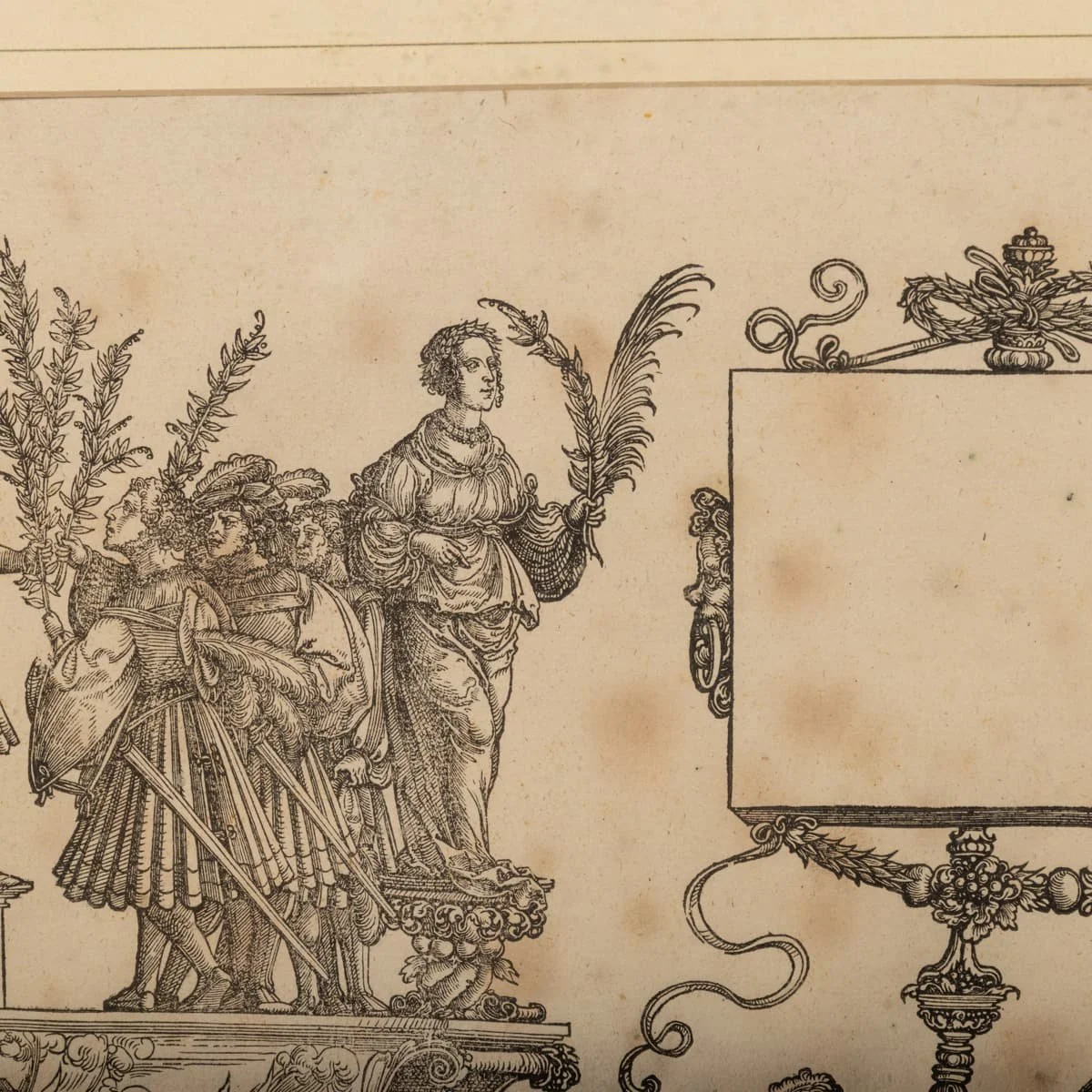 PUSHKINS.COM - B12372d - ANTIQUE 19thC GERMAN SET OF THREE FRAMED WOODCUTS FROM "TRIUMPHS OF MAXIMILIAN" - 29.jpg