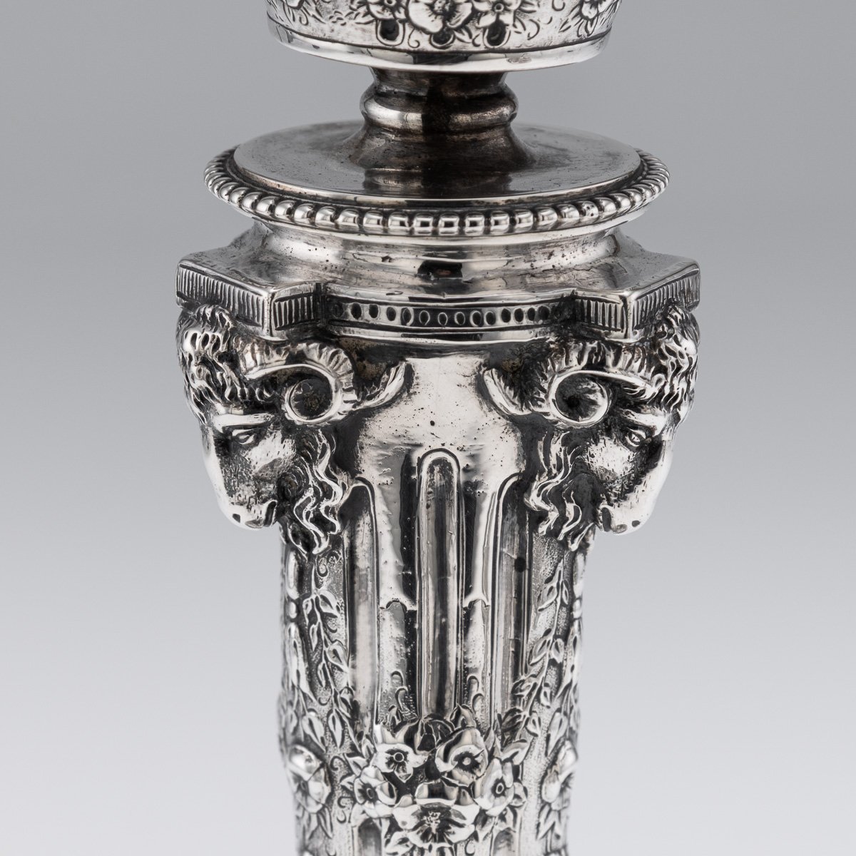 PUSHKINS.COM - J12510 - ANTIQUE 19thC GERMAN PAIR OF SOLID SILVER CANDELESTICKS, HANAU c.1870 -  11.jpg