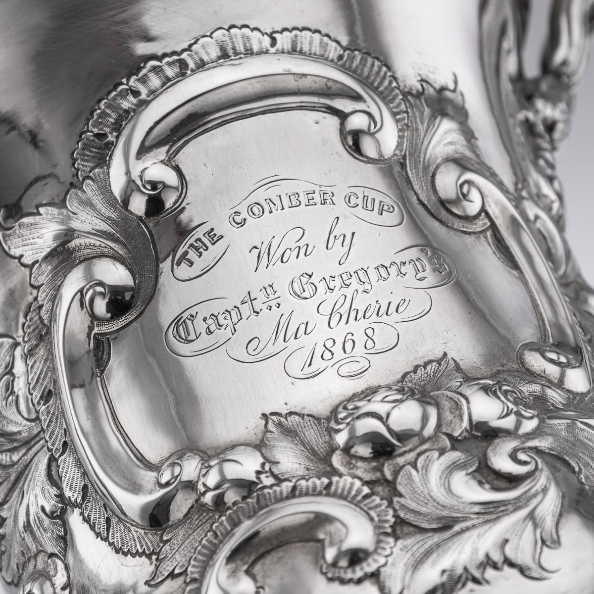 PUSHKINS.COM - ANTIQUE 19thC INDIAN COLONIAL SOLID SILVER TROPHY CUP & COVER c.1860 - 1206.jpg