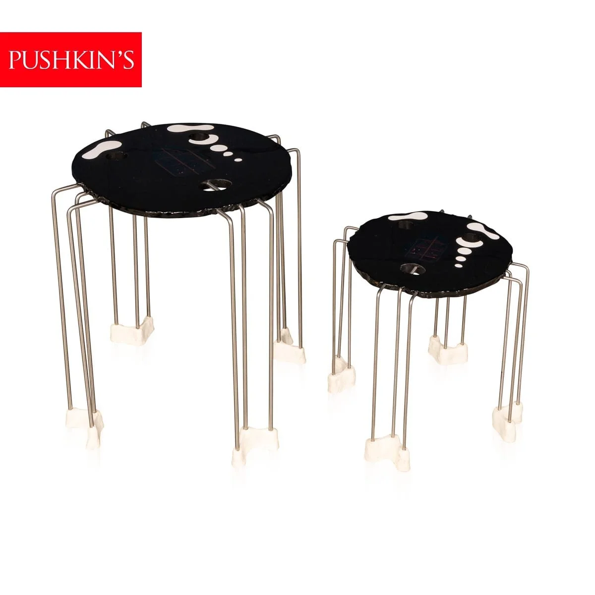 PUSHKINS.COM - B11860 - ITALIAN PAIR OF 'FISH DESIGN' TABLES FROM THE TRIPLE PLAY SERIES, GAETANO PESCE - 02.jpg