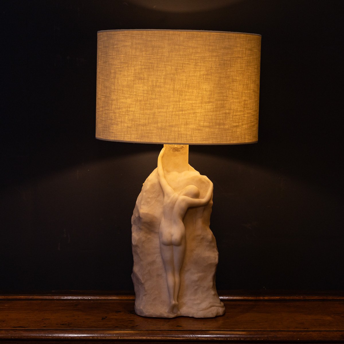 PUSHKINS.COM - D11139 - ANTIQUE 20thC ART DECO CARVED WHITE MARBLE LAMP c.1920 - 04.jpg