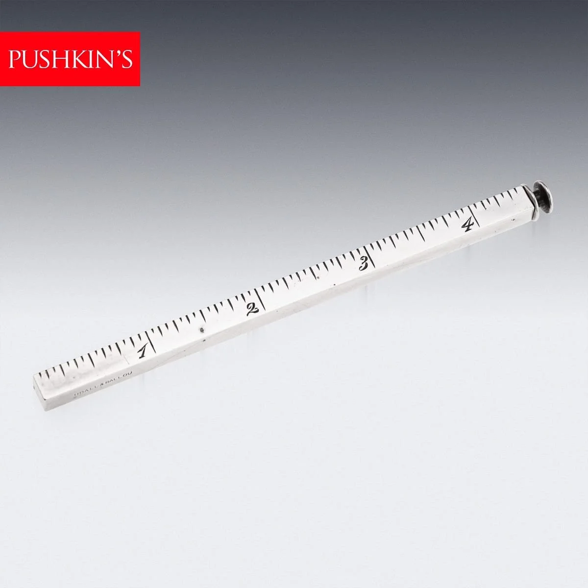 ANTIQUE 19thC AMERICAN SOLID SILVER DRAUGHTSMAN'S EXTENDING RULER c ...