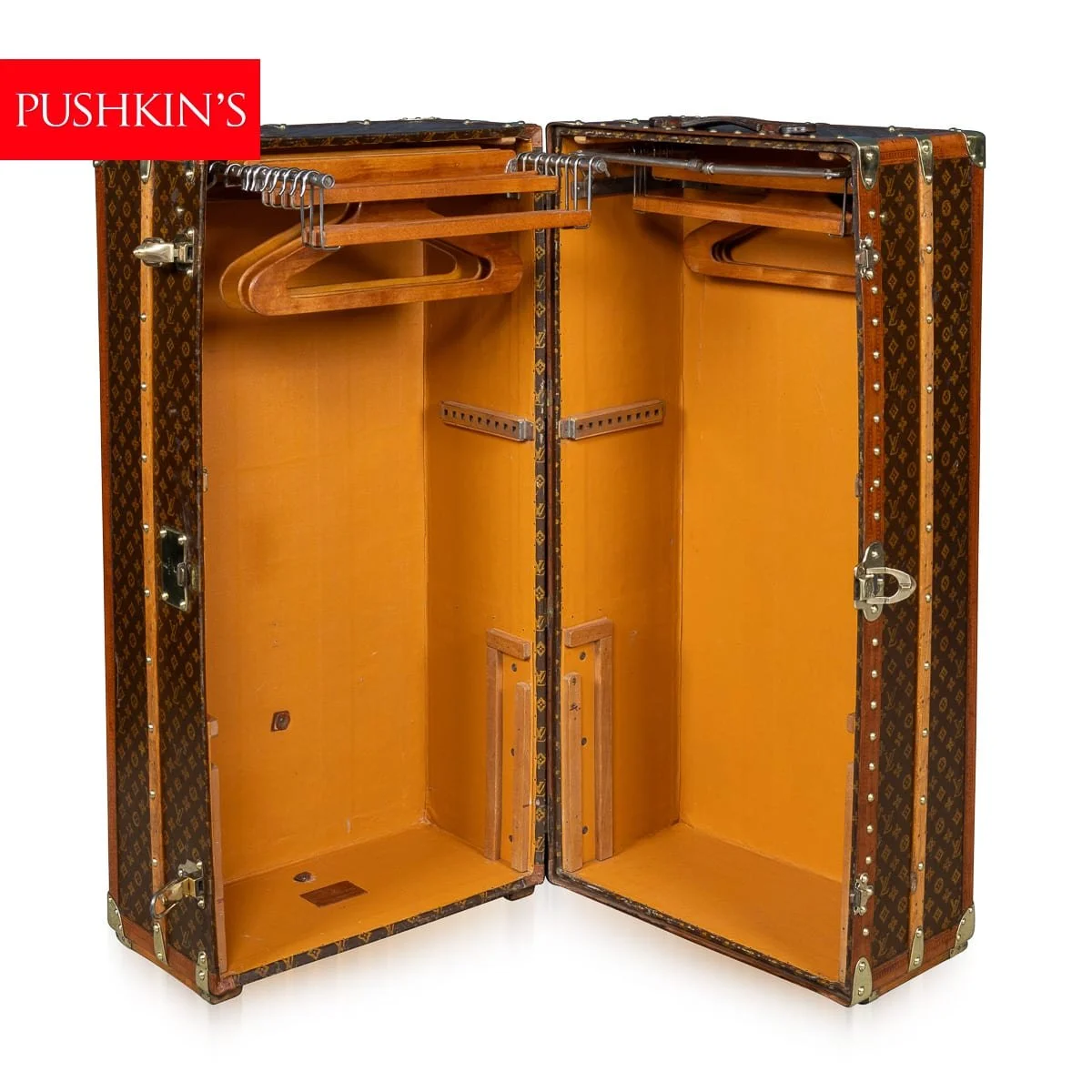 PUSHKINS.COM - B12014 - 20thC LOUIS VUITTON WARDROBE TRUNK IN MONOGRAM CANVAS, FRANCE c.1930 - 02.jpg