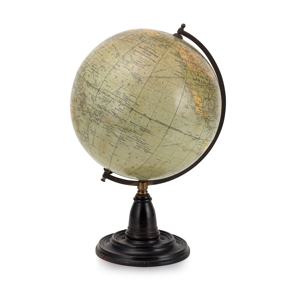 PUSHKINS.COM - D11161 - ANTIQUE 20thC BRITISH EMPIRE GLOBE BY GEORGE PHILIPS & SONS LTD c.1900 - 04.jpg