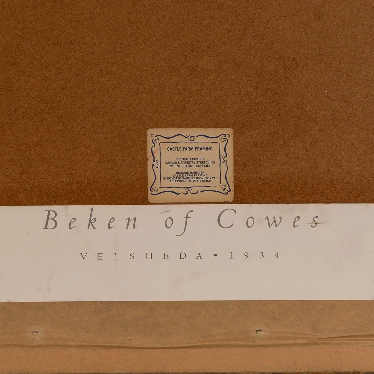 PUSHKINS.COM - D11758 - 20thC FRAMED BEKEN OF COWES PRINT OF THE RACING YACHT 'VELSHEDA' c.1934 - 26.jpg