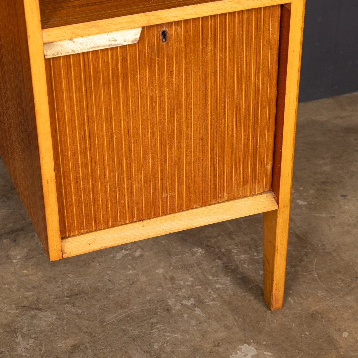 PUSHKINS.COM - Z12398 - VINTAGE 20thC BEECH AND TEAK OFFICE : STUDY DESK c.1960 - 13.jpg