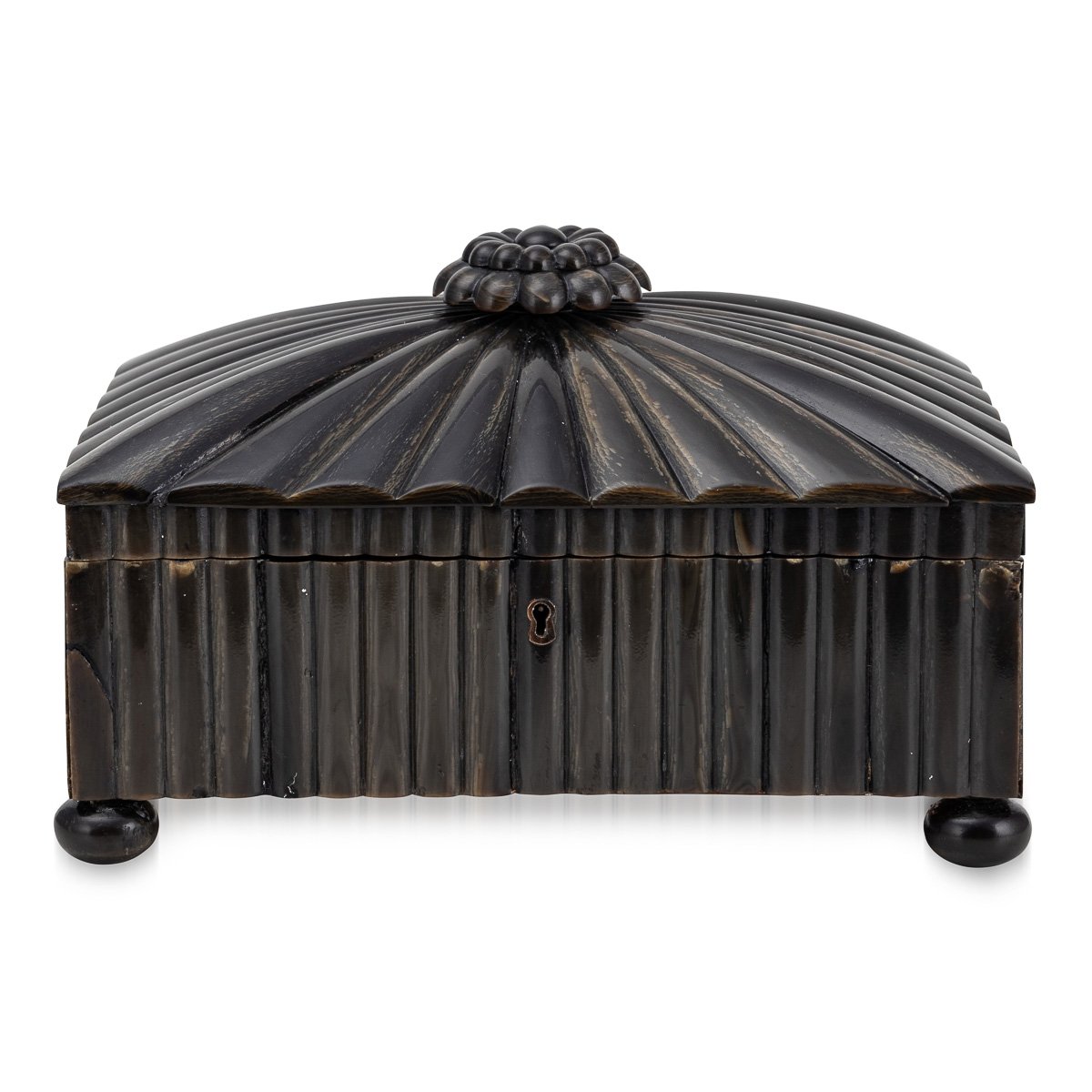 PUSHKINS.COM - D11160 - ANTIQUE 19thC REGENCY HORN BOX c.1820 - 04.jpg