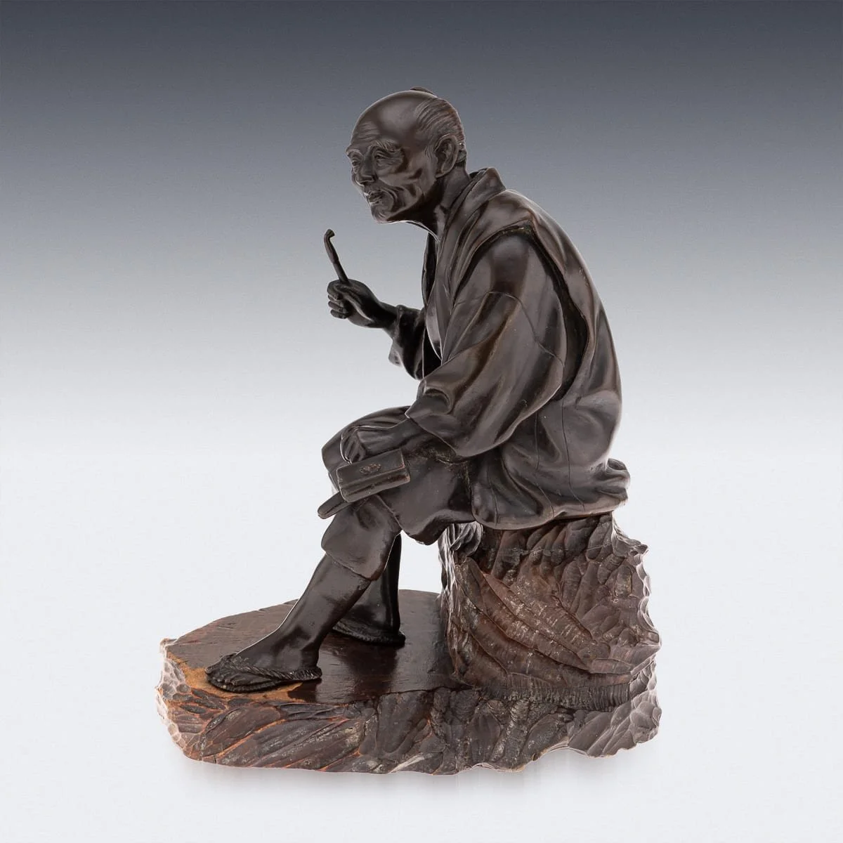 PUSHKINS.COM - G11939 - ANTIQUE 19thC JAPANESE MEIJI PERIOD BRONZE OKIMONO - 06.jpg