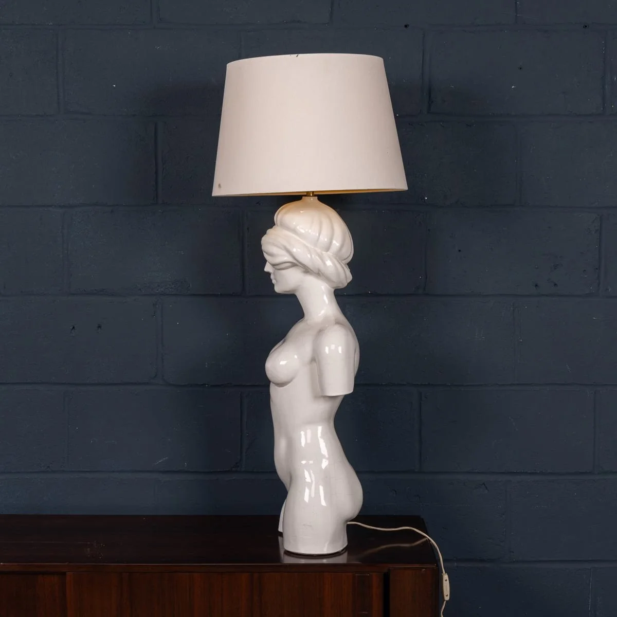 PUSHKINS.COM - B11852 - 20thC ITALIAN CERAMIC TABLE LAMP BY GIULIO CINIGLIA FOR VIVAI DEL SUD c.1970 - 05.jpg