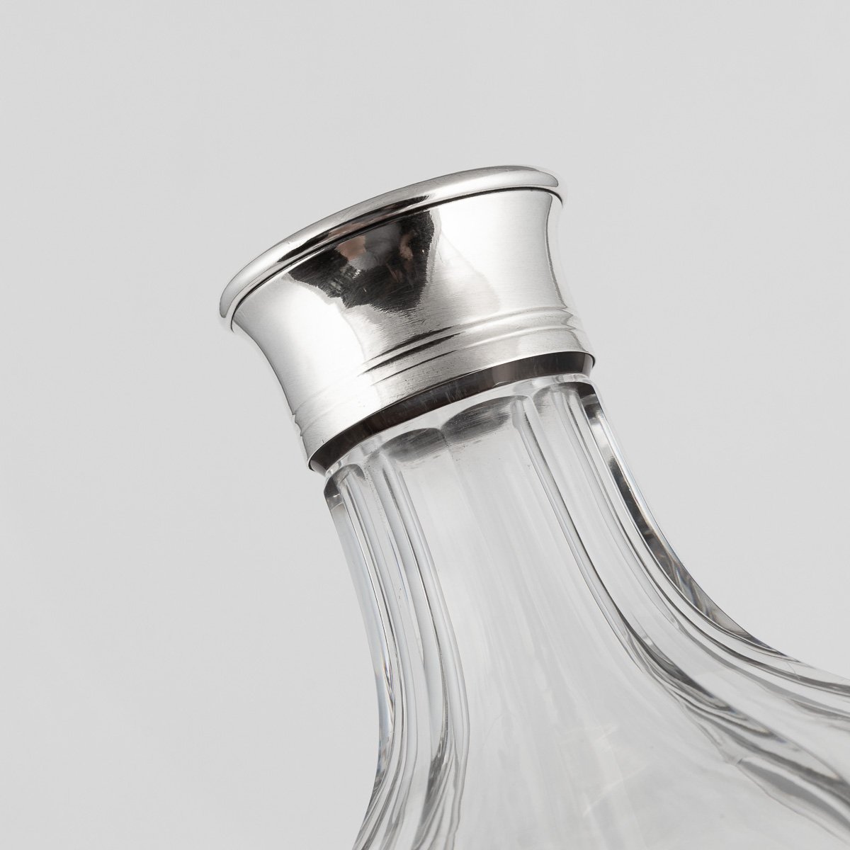PUSHKINS.COM - D11326 - STUNNING 20thC FRENCH SOLID SILVER & CUT GLASS DECANTER - 12.jpg