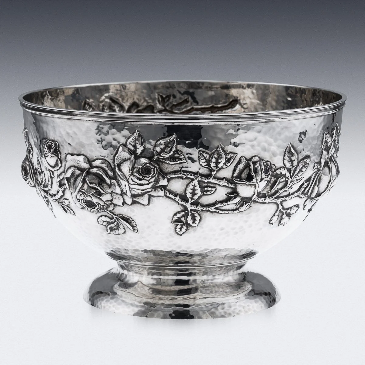 PUSHKINS.COM - C11913 - ANTIQUE 20thC SCOTTISH SOLID SILVER ROSE BOWL, GLASGOW c.1909 - 05.jpg