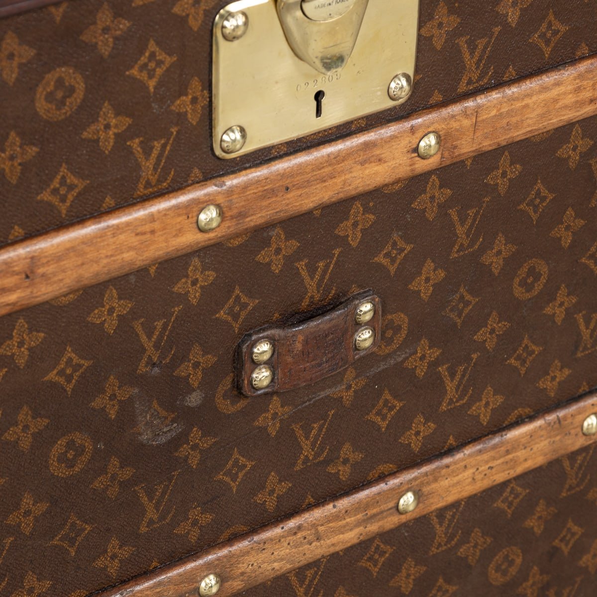PUSHKINS.COM - B11230 - ANTIQUE 20thC LOUIS VUITTON MALLE HAUTE TRUNK IN MONOGRAM CANVAS, FRANCE c.1910 - 23.jpg