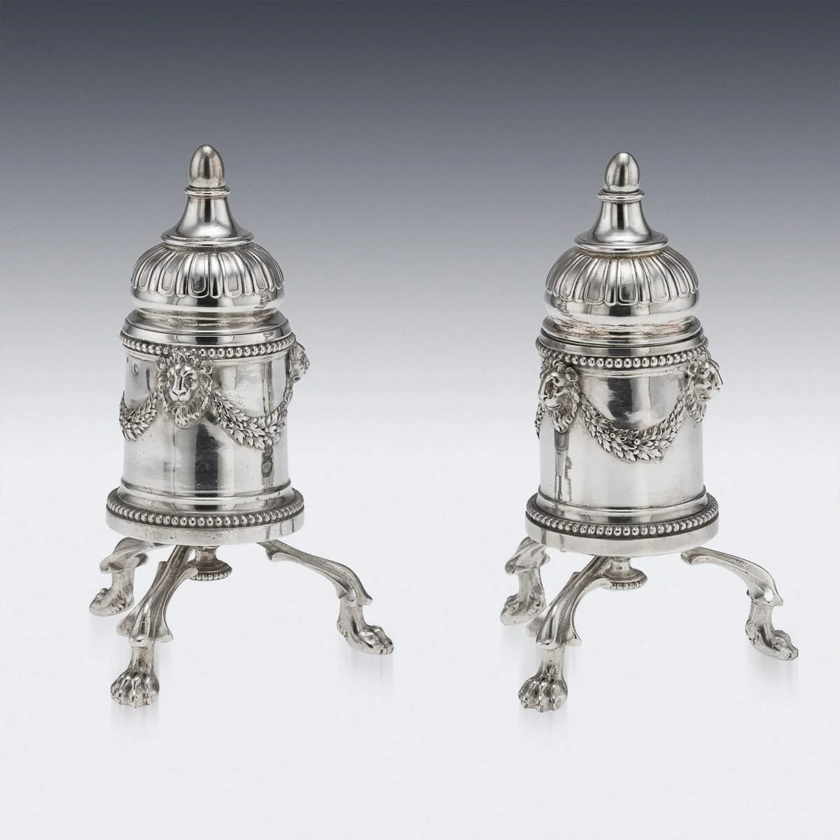 PUSHKINS.COM - N12171 - ANTIQUE 19thC FRENCH SOLID SILVER SALT AND PEPPER MILLS, ODIOT, PARIS c.1880 - 07.jpg